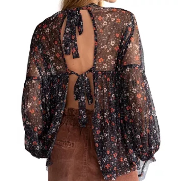 Free People Open Back Sweet Heart Top - Picture 2 of 2